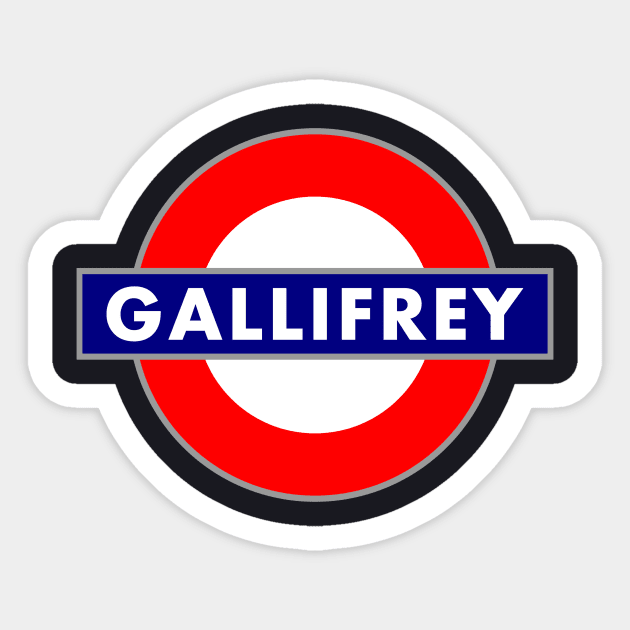 GALLIFREY STATION METRO SIGN Sticker by KARMADESIGNER T-SHIRT SHOP